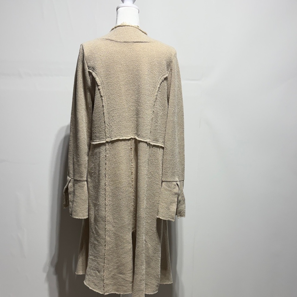 Vocal tan duster cardigan with lace bell sleeves size XL - Picture 2 of 6